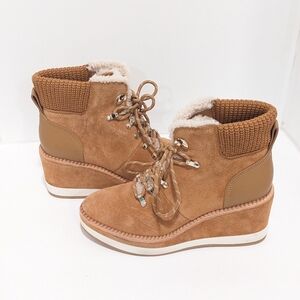 NWT Kate Spade Willow Suede Wedge Boots